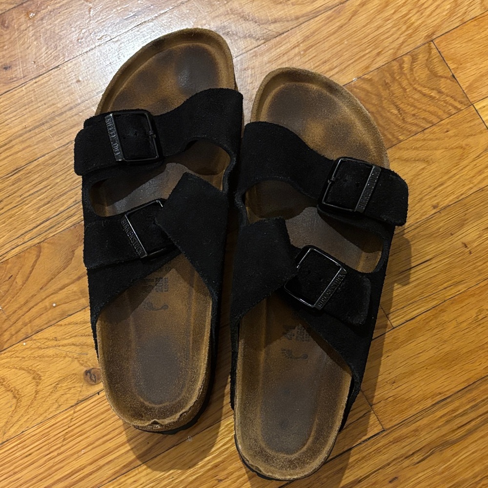 Birkenstock Black Suede Sandals